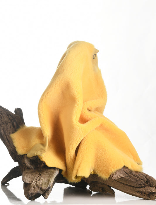 Peau d’Agneau Jaune – Laine Naturelle 1,5 cm
